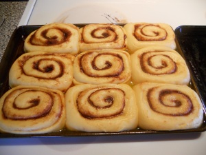 Rolls after 2nd rise, doubled in size!